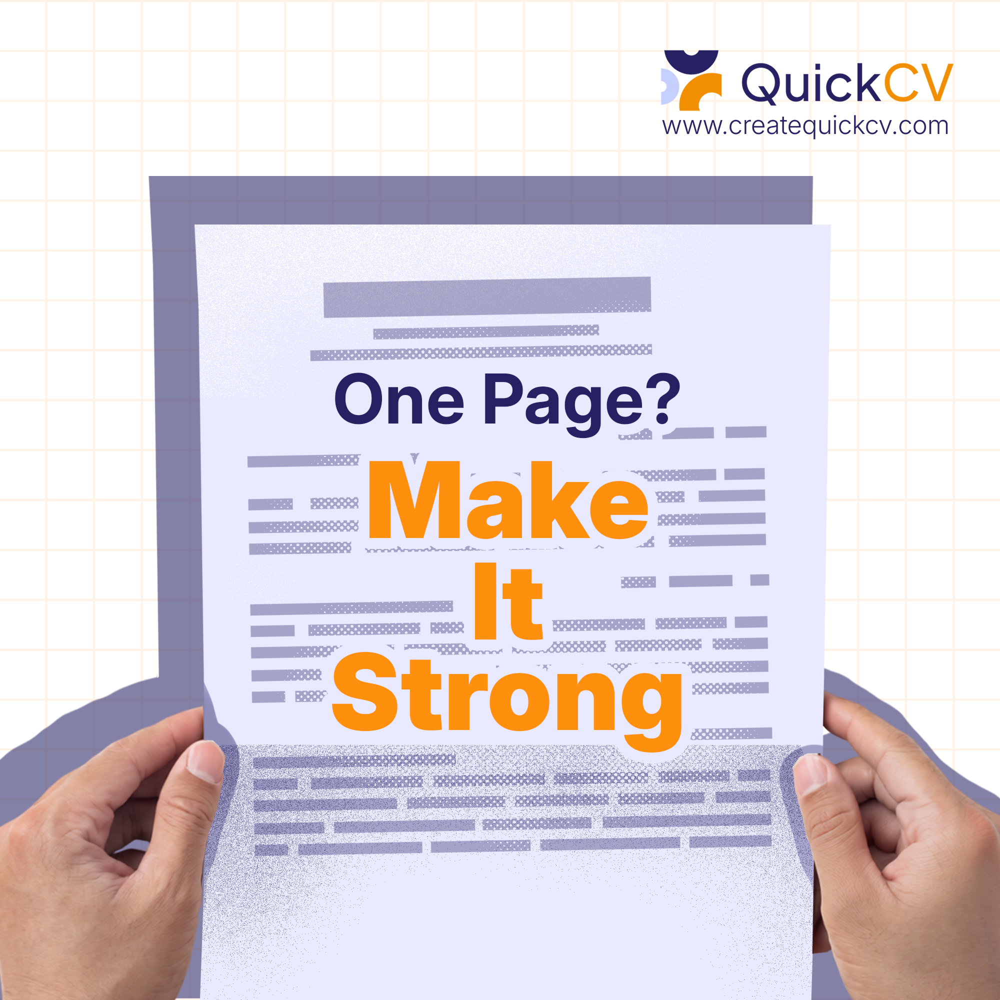 One Page? Make It Strong.